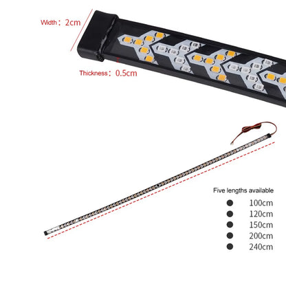 Car Strip Turn Signal Lamp Flowing Dynamic Warning Brake Reverse Tail Light Truck LED Tailgate Light Arrow LED Strip 12V 24V